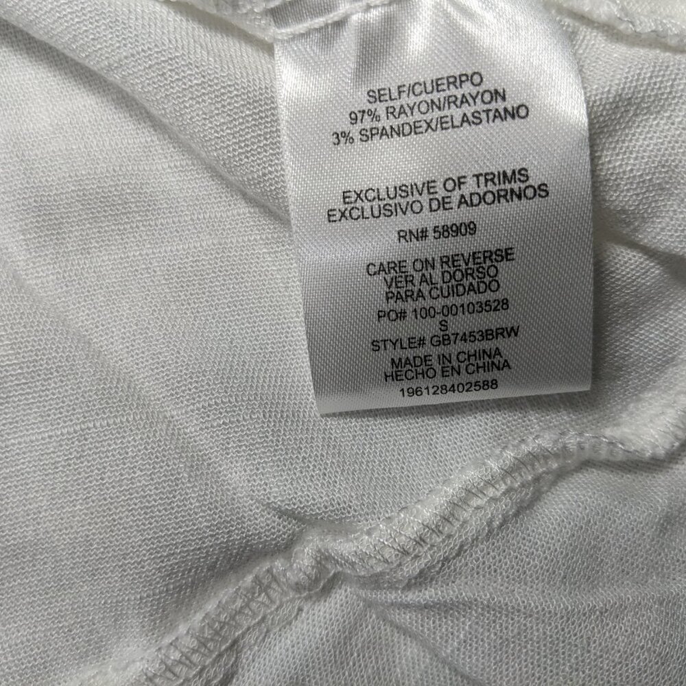 NEW- Womens GB Dress - Rayon and Spandex - White MSRP $59 - Picture 5 of 9